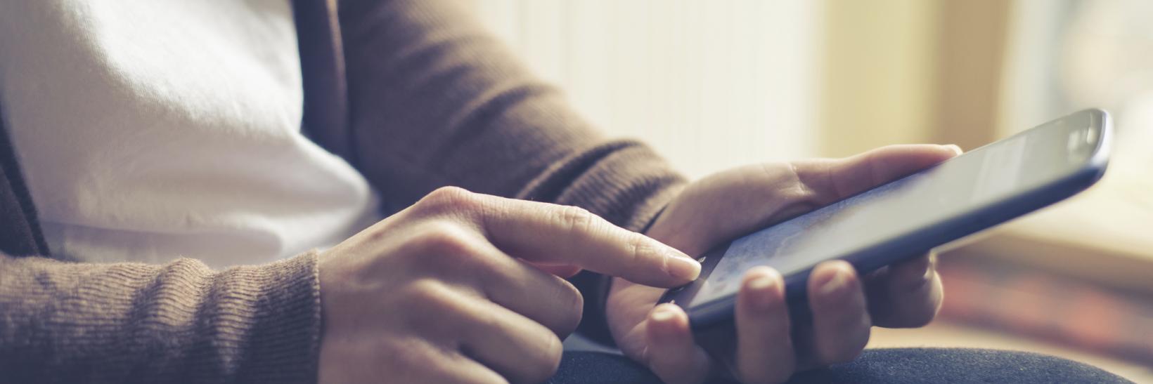 man holding a smartphone