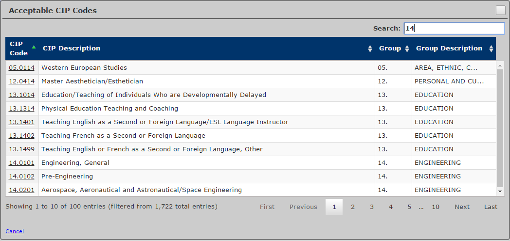 English Proficiency Section of Contact and Program Information Page with Yes Response