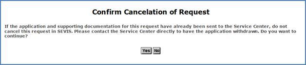 Confirm Cancellation Request