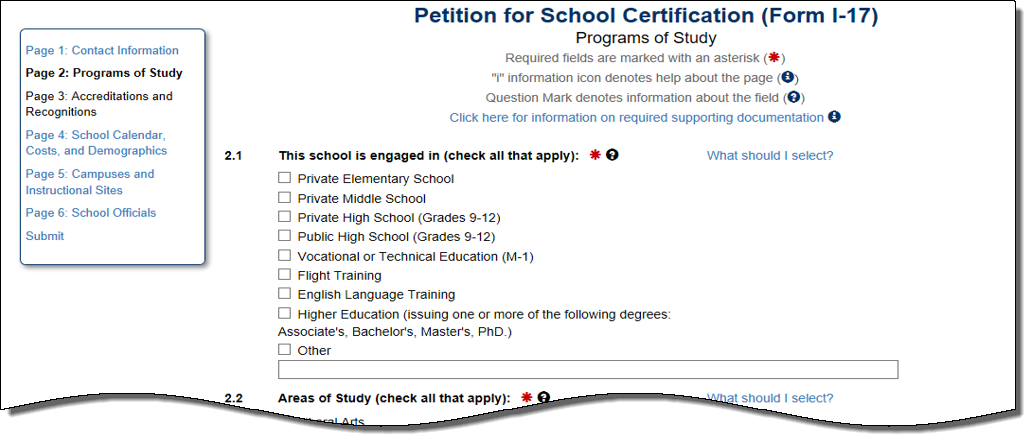 school certification page