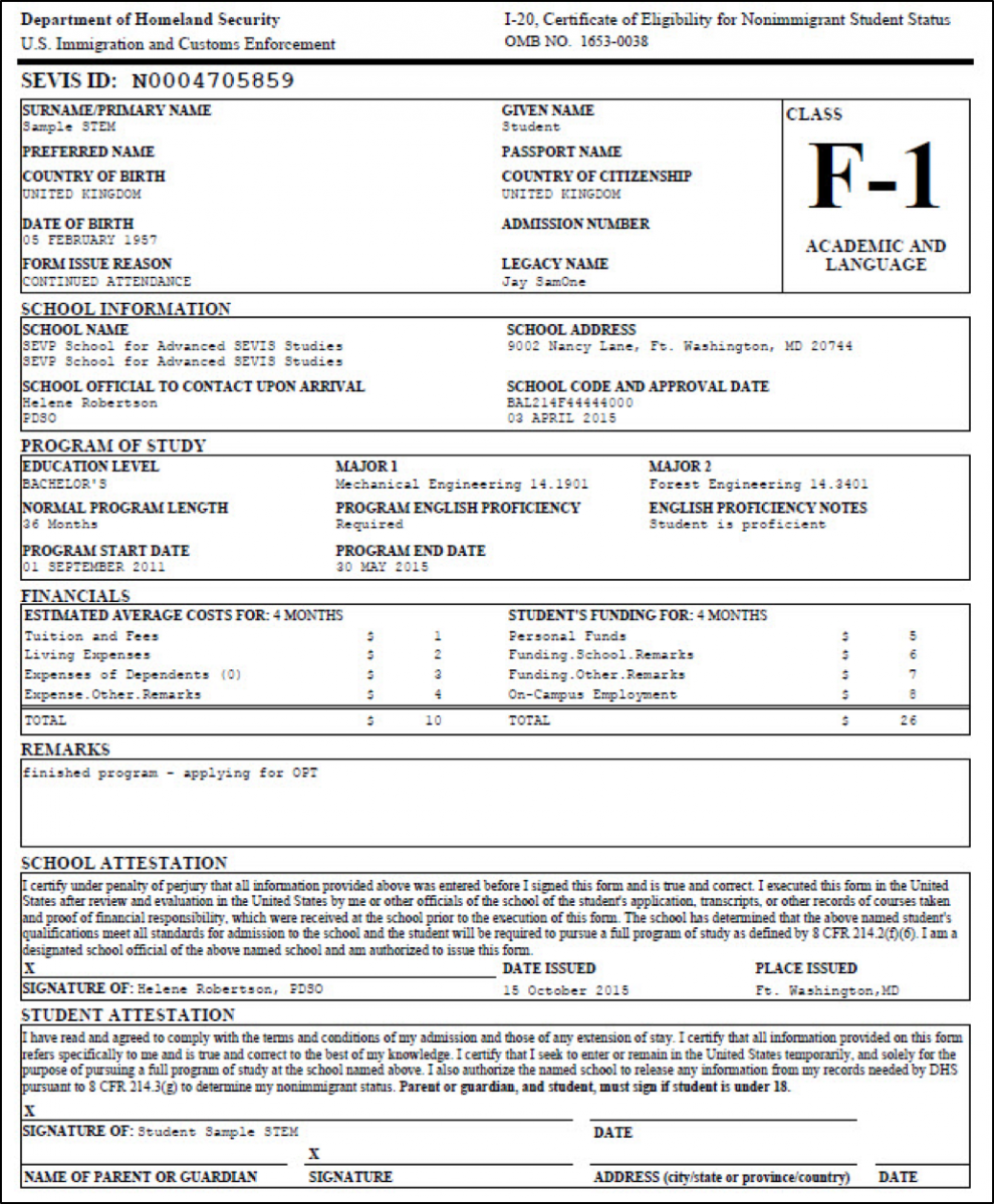 Changes To Form I 20 Fact Sheet Study In The States