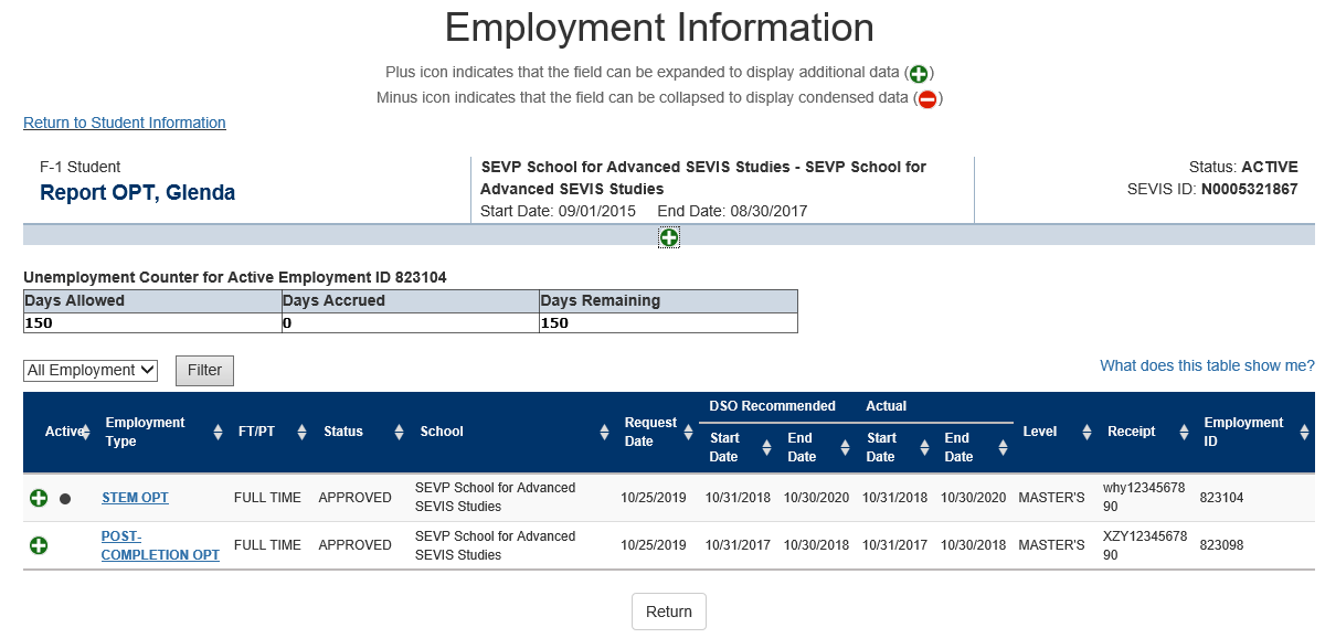 Screenshot of Unemployment Counter