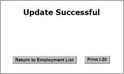 Screenshot of the 'Update Successful' popup
