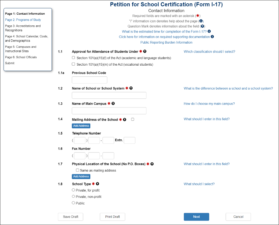 Petition-school-certification