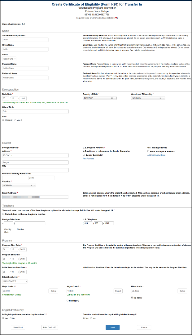 Form 1-20 Screenshot
