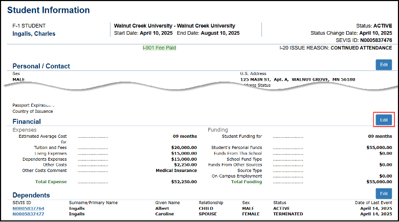 update-financial-information