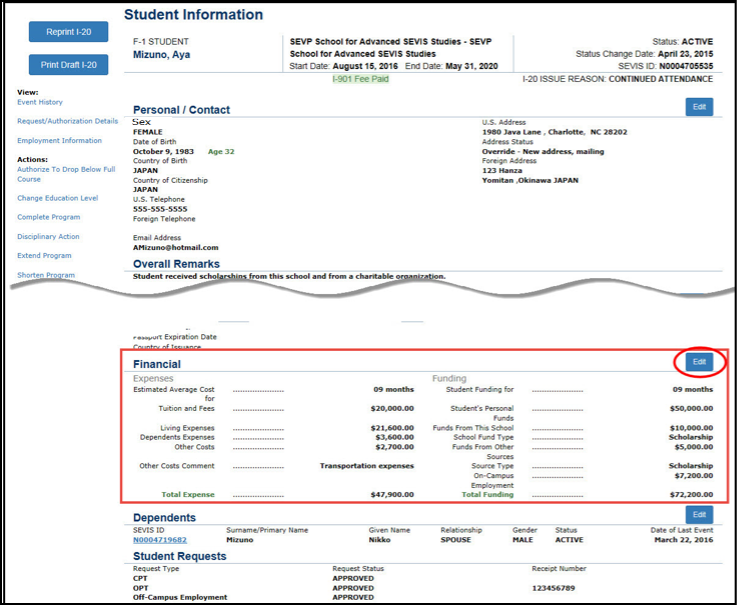 update-sevis-financial-information