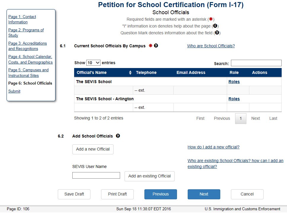 Form I-17 - Initial Certification | Study in the States