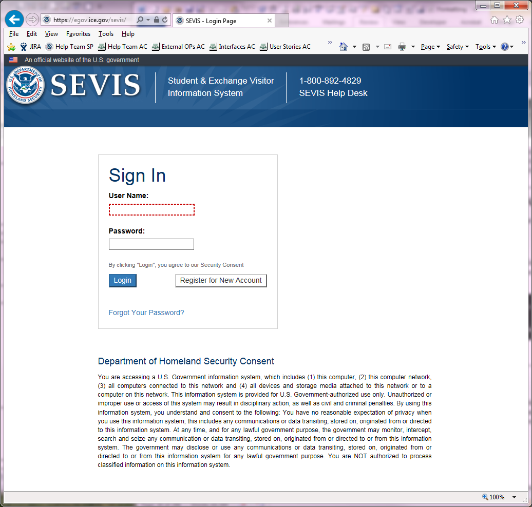 Elements Of Sevis Pages Study In The States Sevis Sign In Page