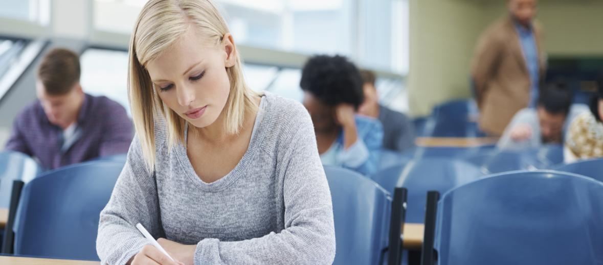 Student at desk