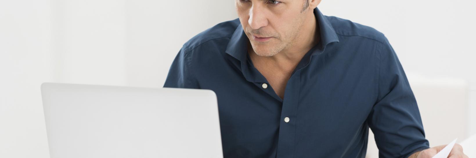 man working at a computer