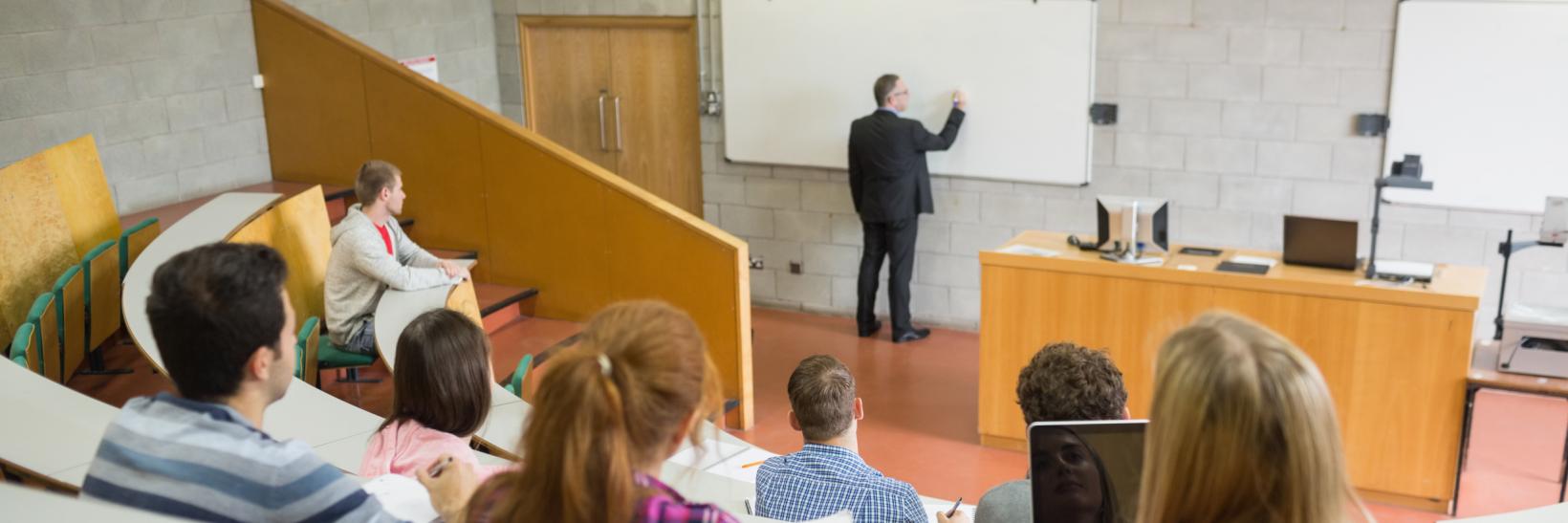 students in a lecture hall