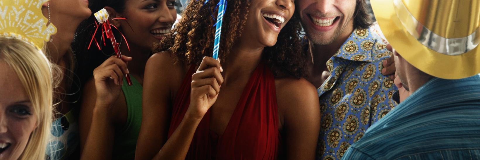 young adults celebrating New Years
