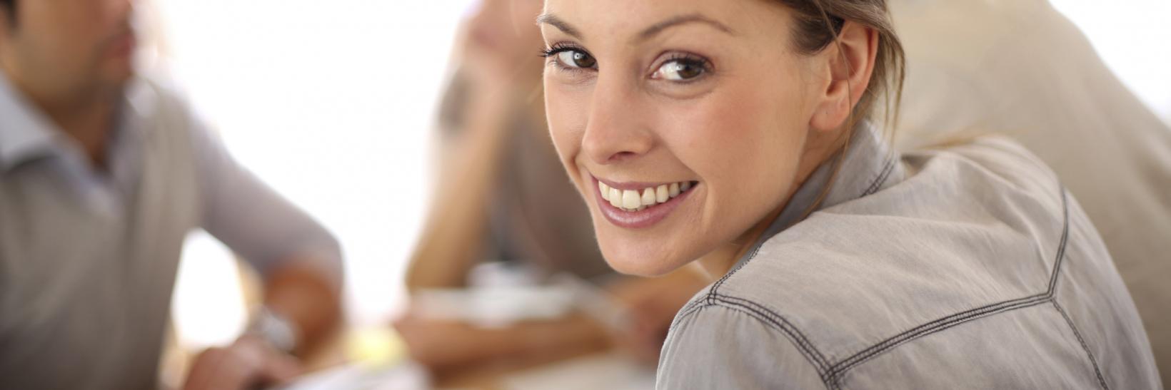 woman working in an office