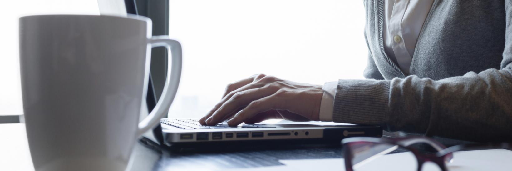 business woman at a laptop