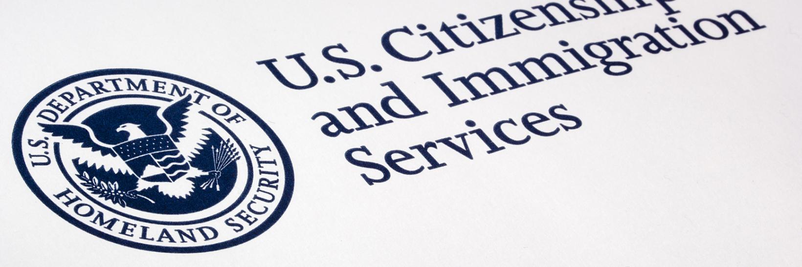 U.S. Department of Homeland Security logo, U.S. Citizenship and Immigration Services