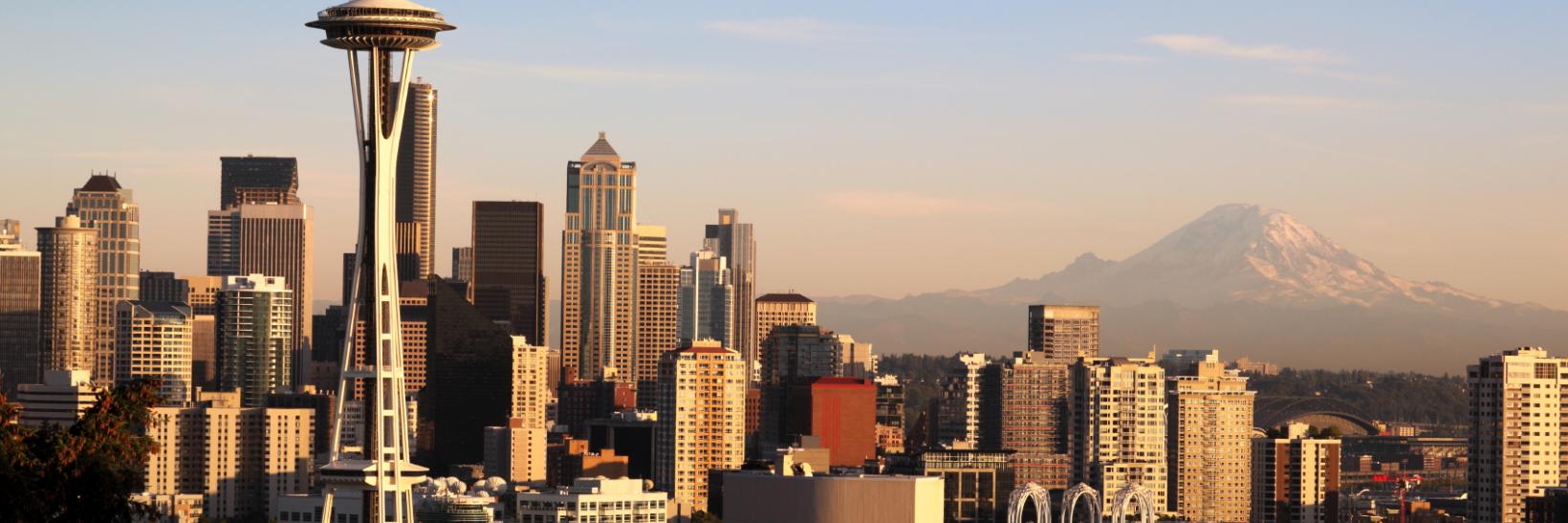 Seattle cityscape at dusk