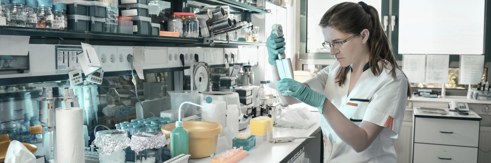 Woman working in a lab