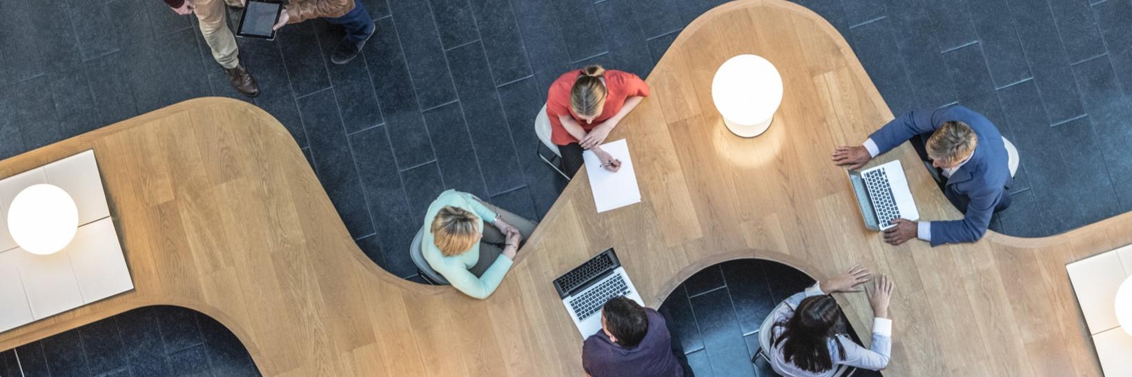 People meeting around a table.