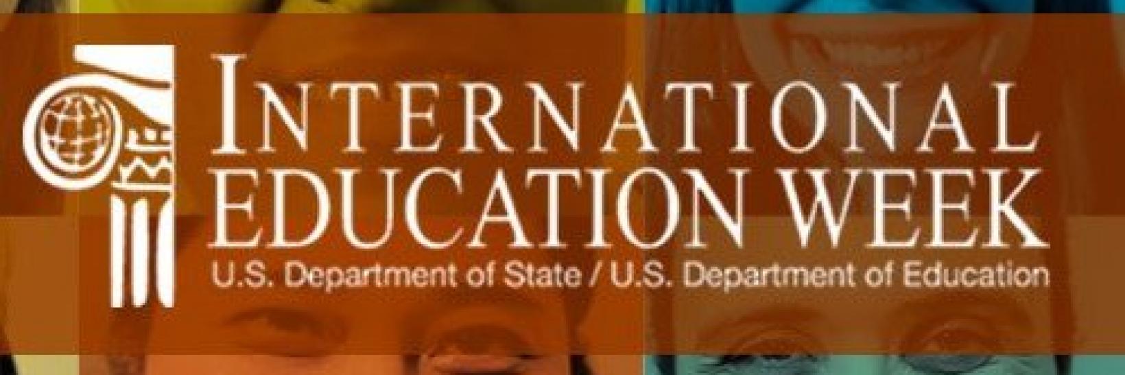 International Education Banner (with smiling, diverse faces in background)