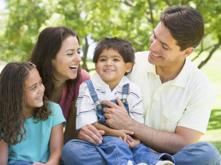 photo of a happy family
