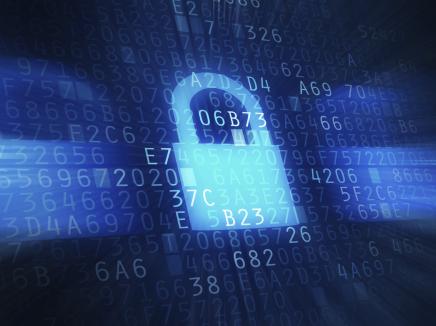 photo of a lock over data