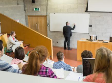 students in a lecture hall