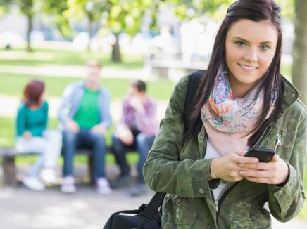 girl on a cell phone