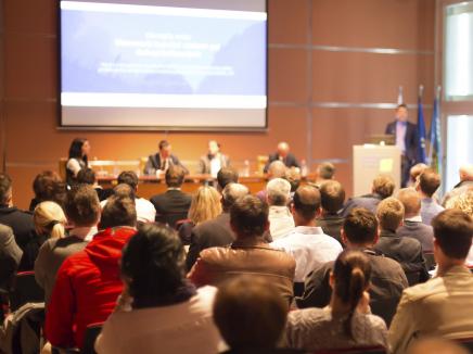 a conference audience