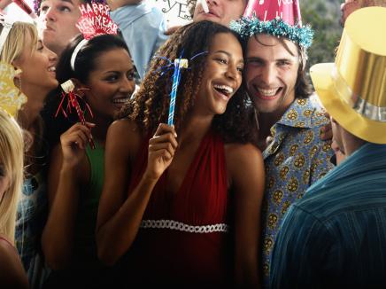young adults celebrating New Years 