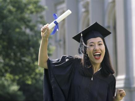 Student receiving a liberal arts degree
