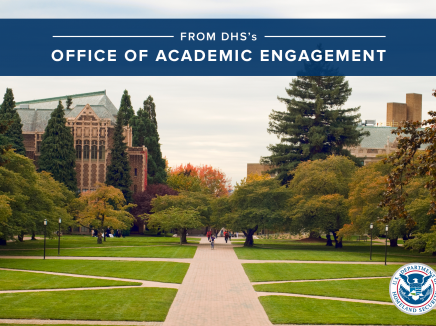 panoramic of a college campus in the fall