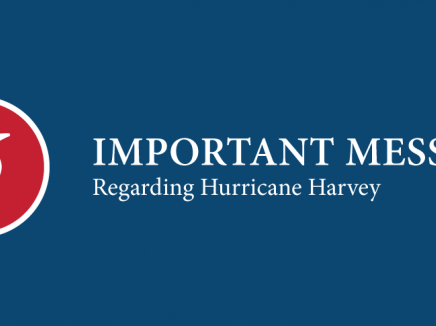 Important Message Regarding Hurricane Harvey