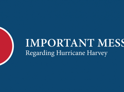 Important Message Regarding Hurricane Harvey