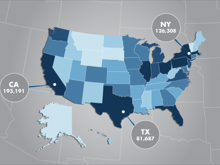 SEVIS by the Numbers map