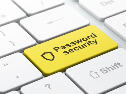 password security button on a keyboard