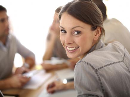woman working in an office