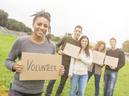 group of volunteers