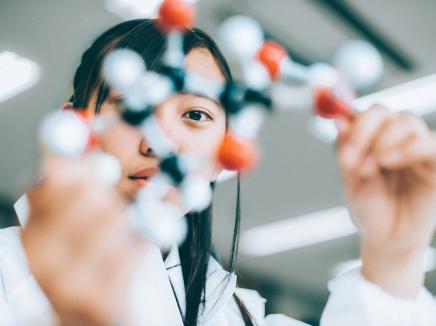 Teenage Student in Chemistry Lab 