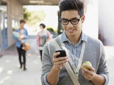 young adult on a cell phone