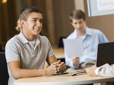 boy in a classroom