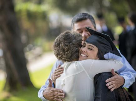 student on graduation day