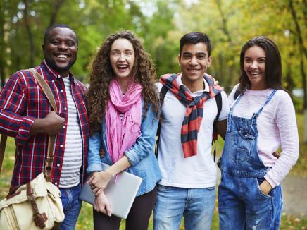 A group of students posing for a photo. 